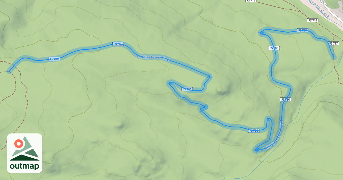 Map of Middle Aspen Trail