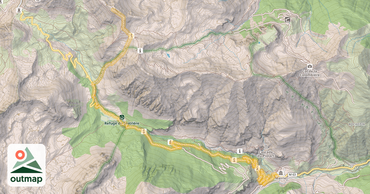 Map of Pointe de Chaufrède — Saint-Dalmas-le-Selvage