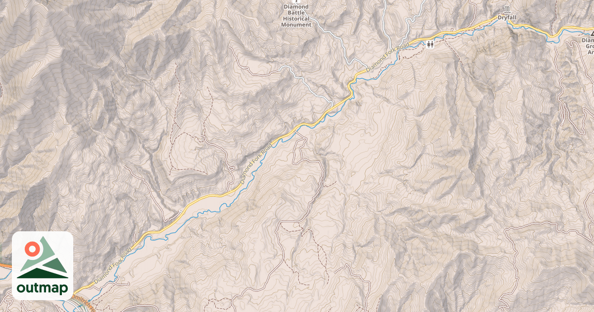 Map of DIAMOND FORK
