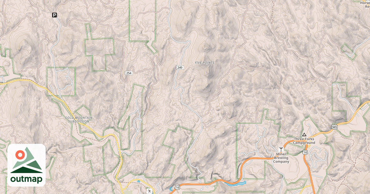 Map of CHINA GULCH