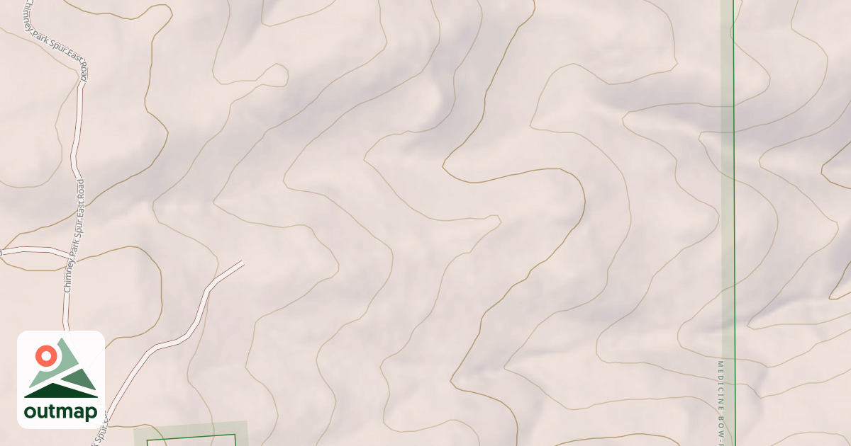 Map of CHIMNEY PARK SPUR EB
