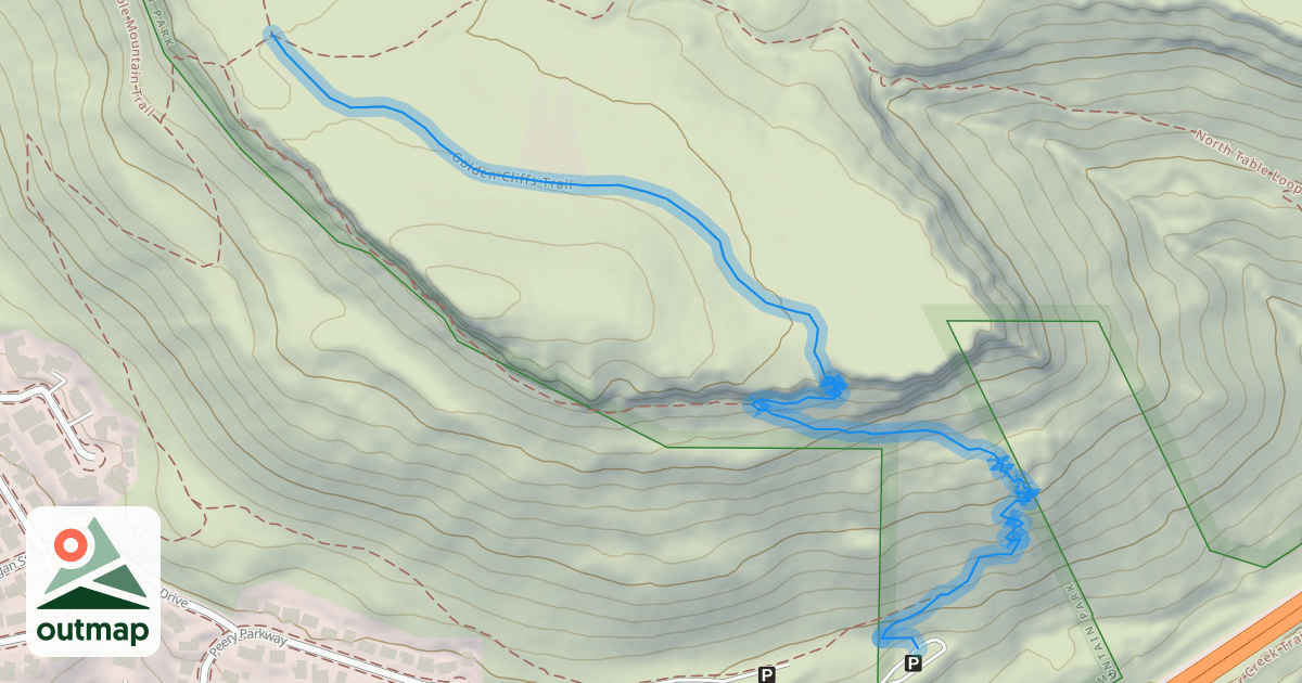 Map of Golden Cliffs Trail