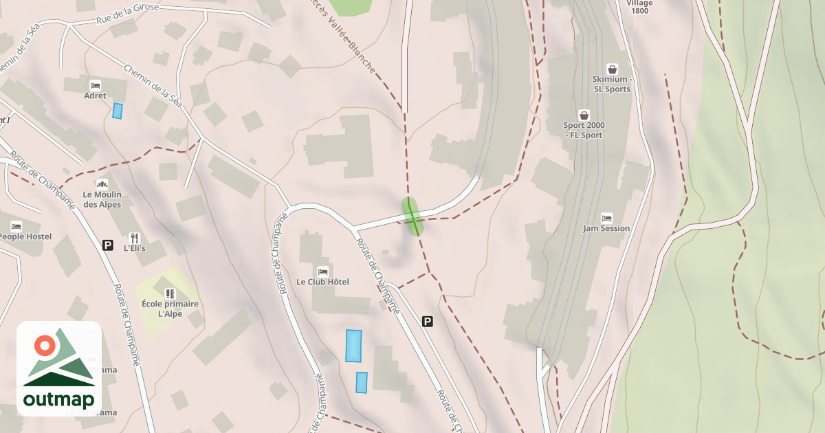 Map of Accès Vallée Blanche