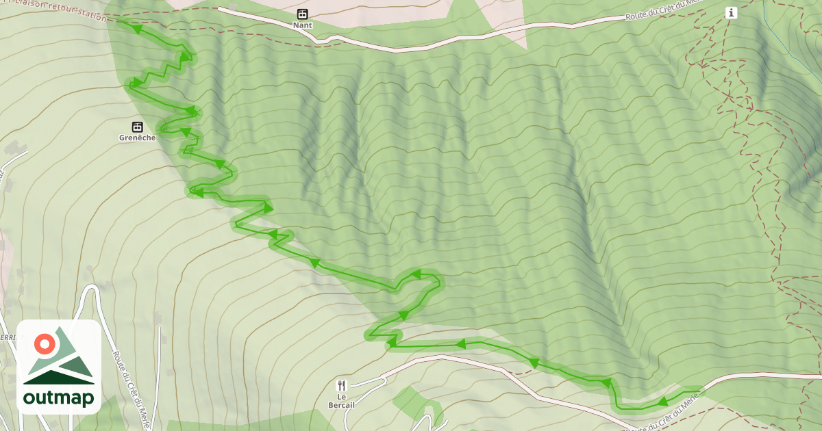 Map of VTT DH de la Grenêche N°10
