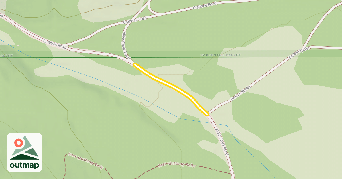 Map of Alder Creek Road
