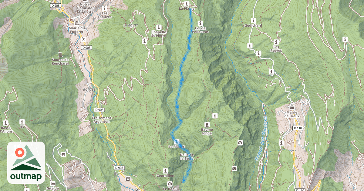 Map of Grande Traversée des Préalpes