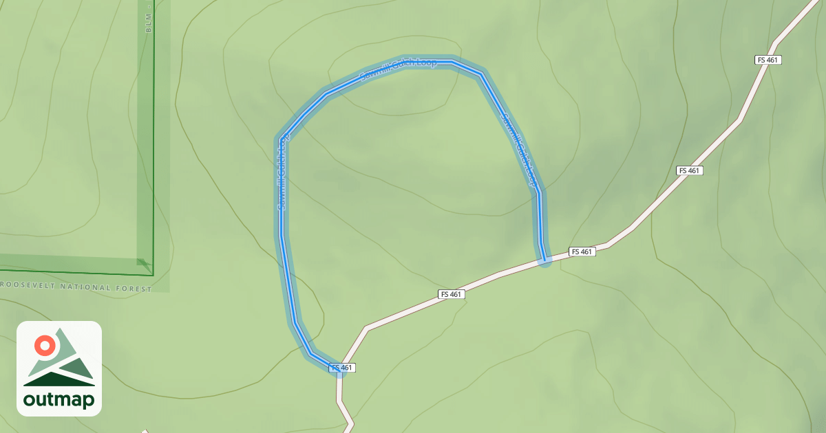 Map of Sawmill Gulch Loop