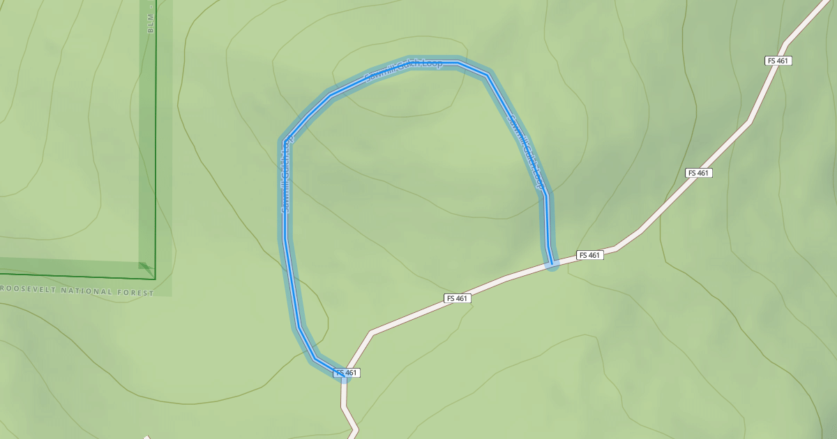 Map preview of Sawmill Gulch Loop