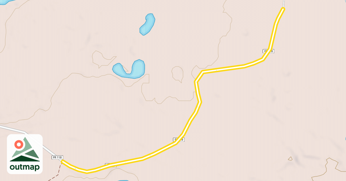 Map of Forest Service Road 118