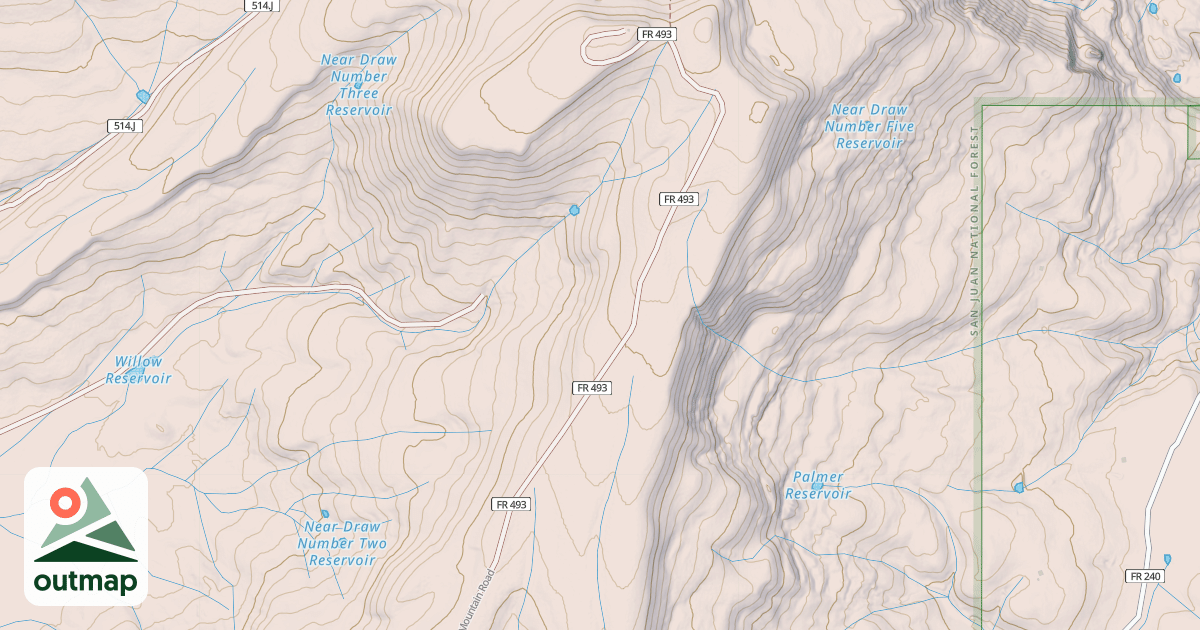 Map of BENCH MARK MTN
