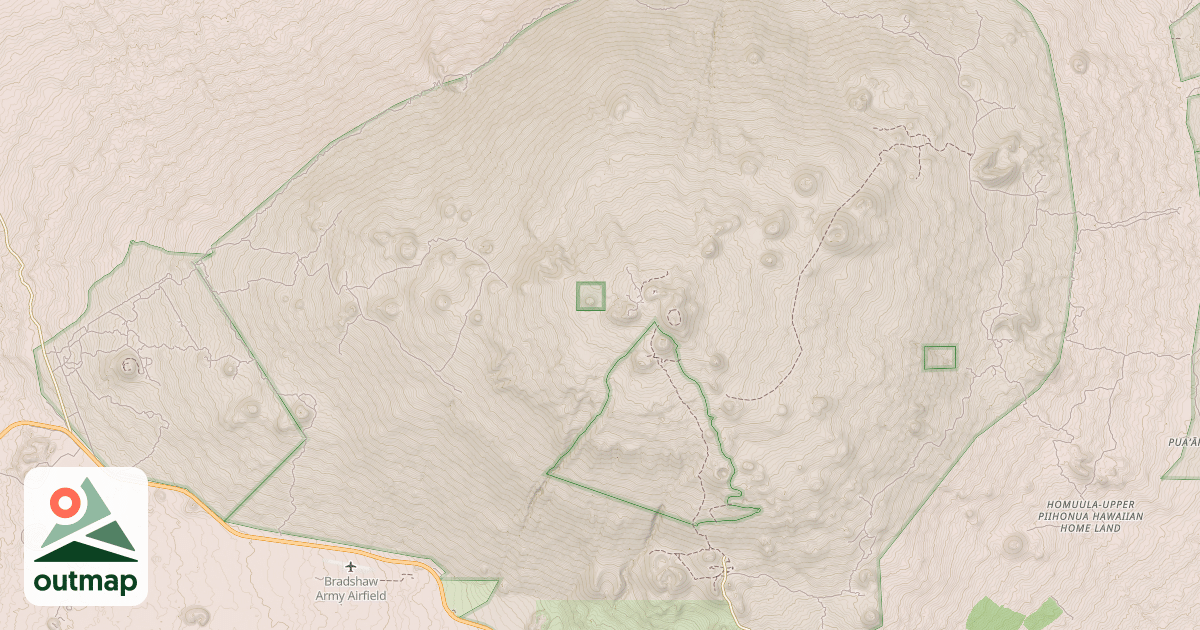 Map of Mauna Kea Access Road