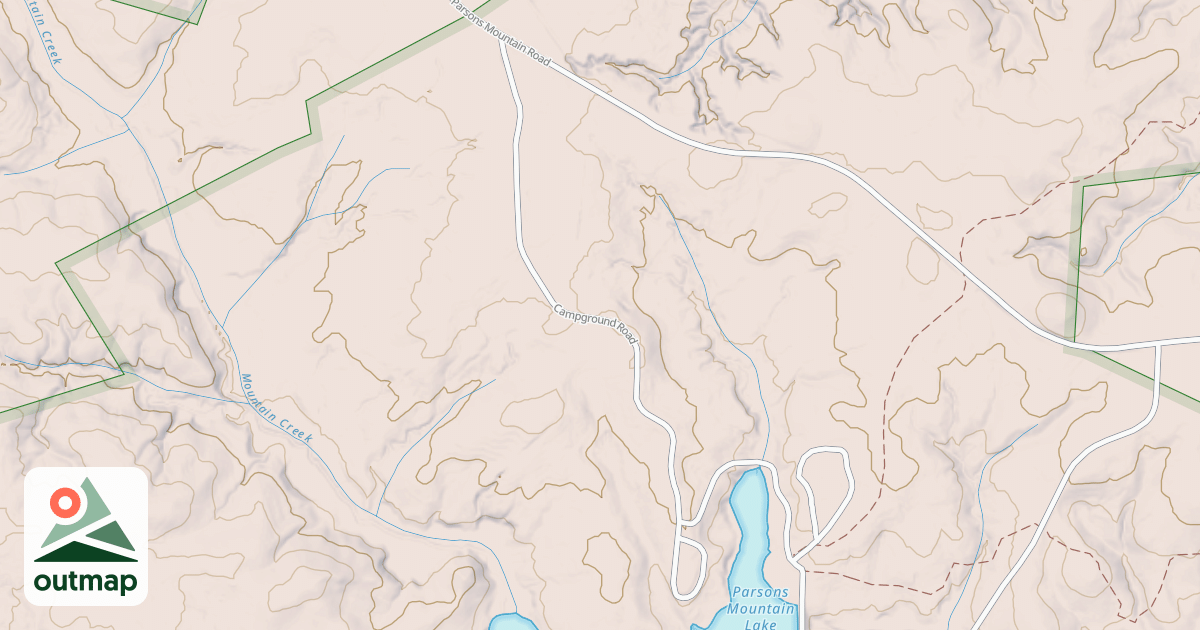 Map of PARSONS MOUNTAIN LAKE