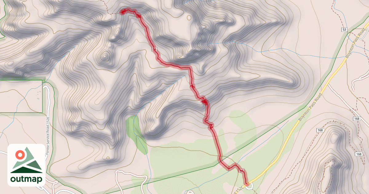 Map of Bear Mountain Trail
