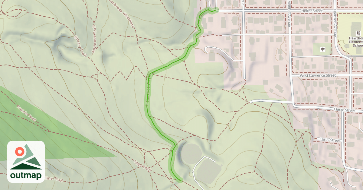 Map of Bitterroot Way Trail