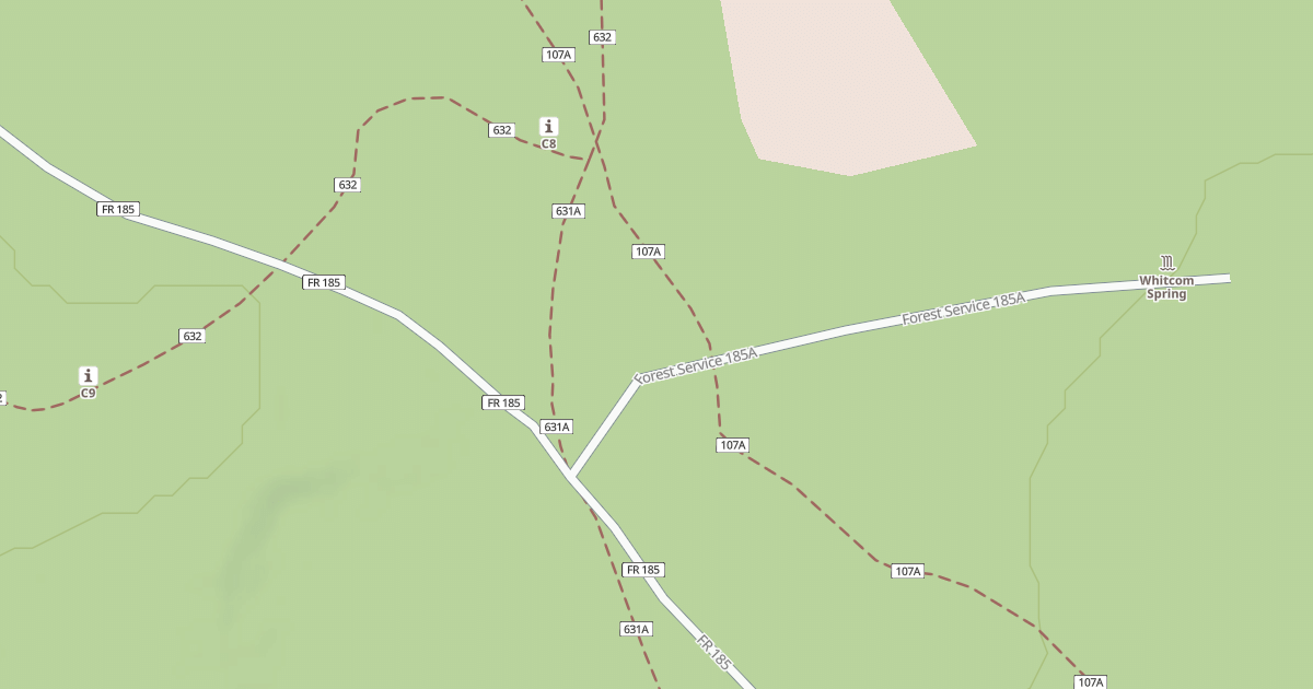 Map preview of USFS National Forest System Roads {61E80737-BA85-47C8-AC3E-943EF9A39BDC}