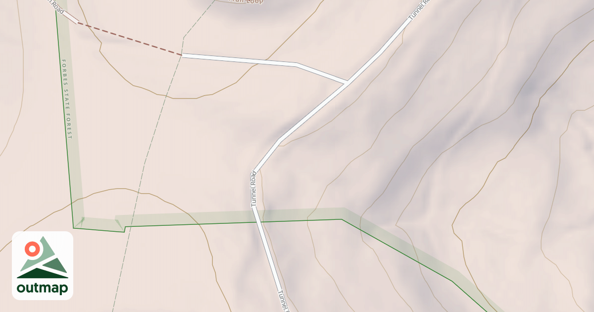 Map of Laurel Highlands Snowmobile Trail (Northern)