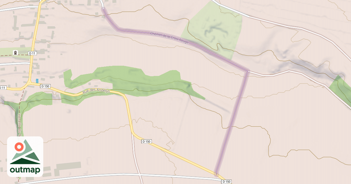 Map of Chemin de la Croix Rouge