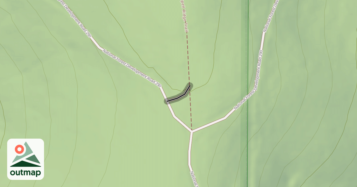 Map of Calispel Ridge Trail