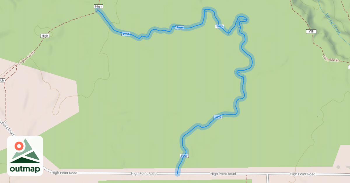 Map of High Point Pass