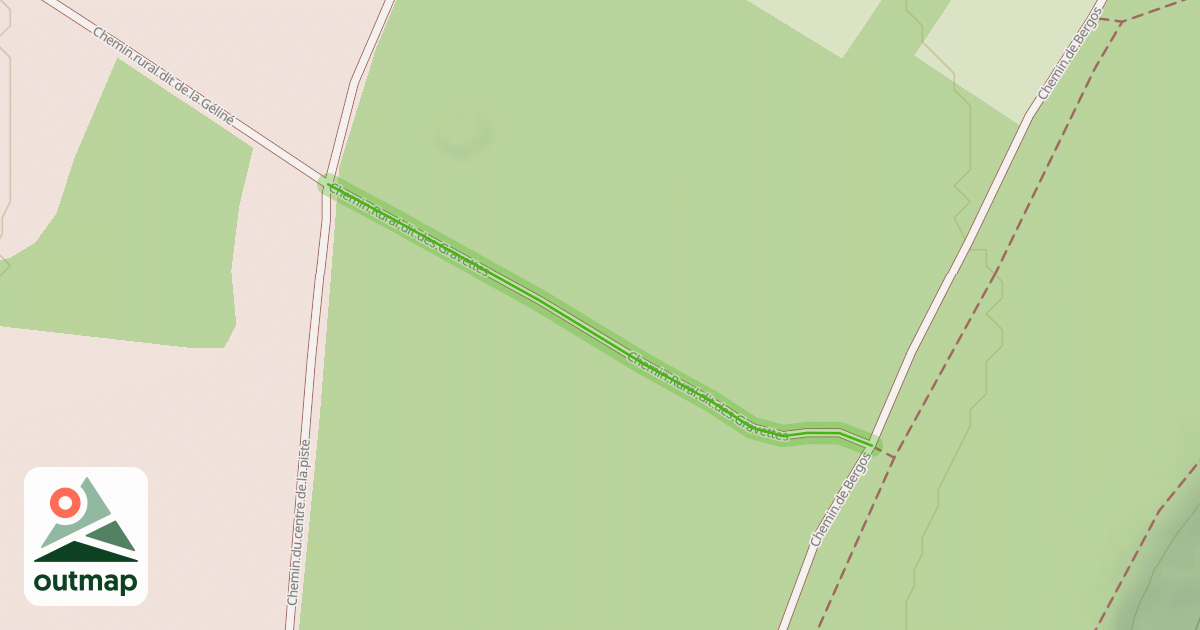 Map of Chemin Rural dit des Gravettes