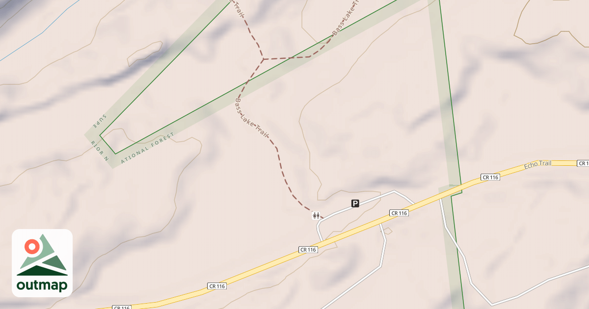 Map of Bass Lake Trail