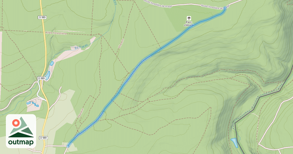 Map of Chemin forestier de Felenne