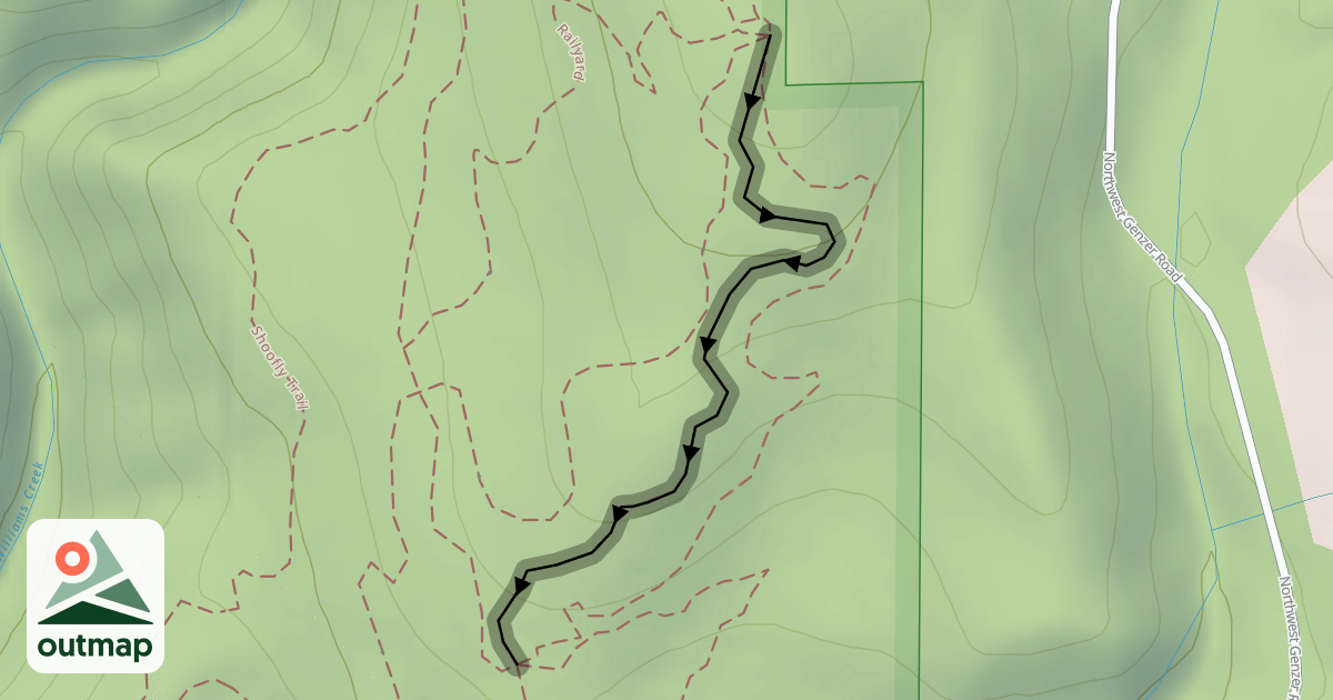 Map of Greenhorn Trail (upper)