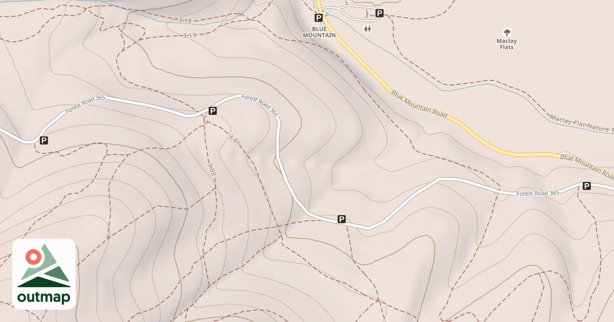 Map of BLUE MOUNTAIN