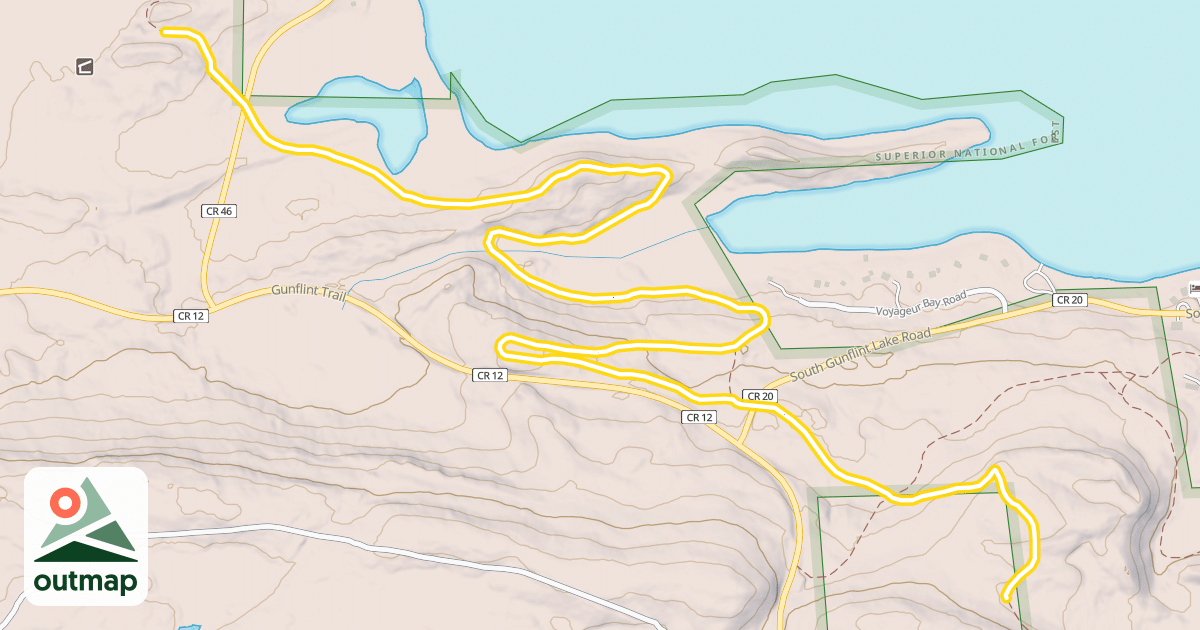 Map of Border Route Trail