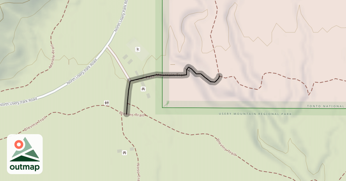 Map of Pass Mountain Trail