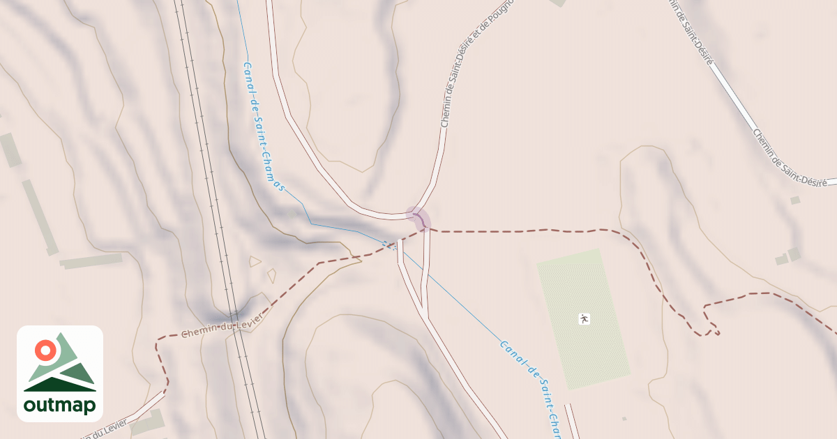 Map of Chemin de Saint-Désiré et de Pougnois