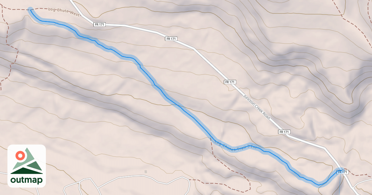 Map of Log Chutes Trail 3 Ext