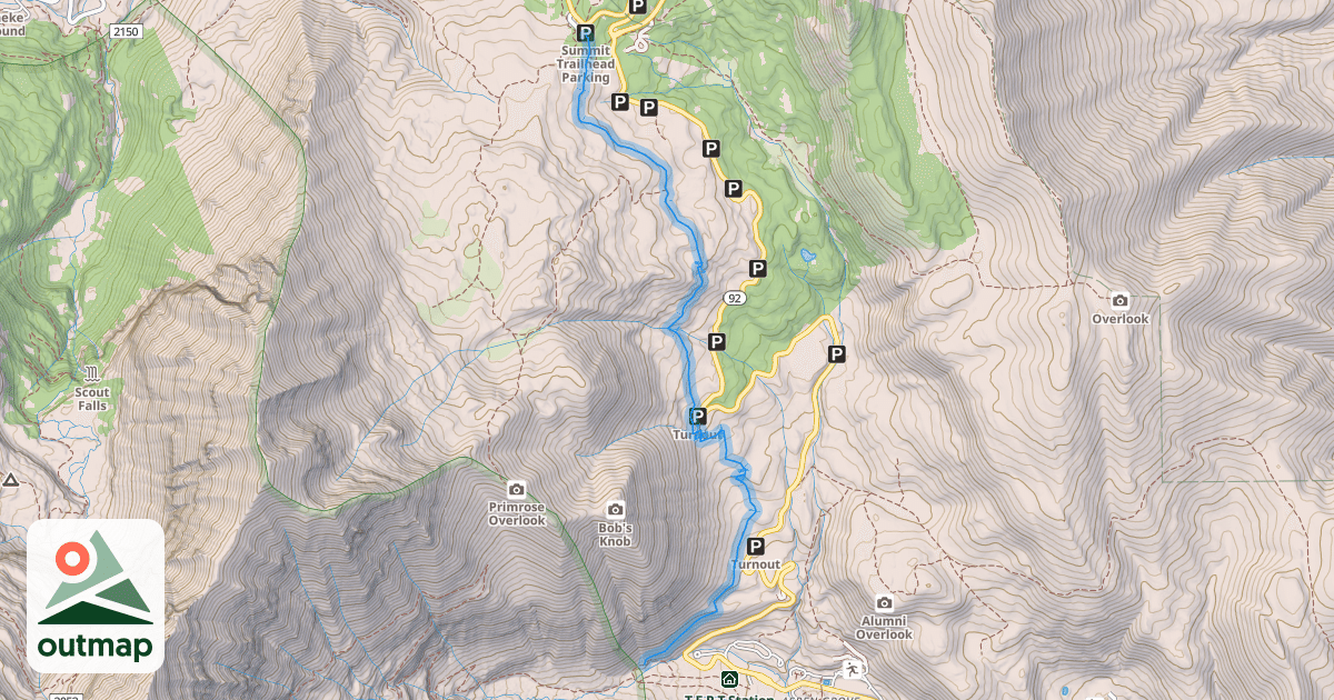 Map of Lame Horse Trail