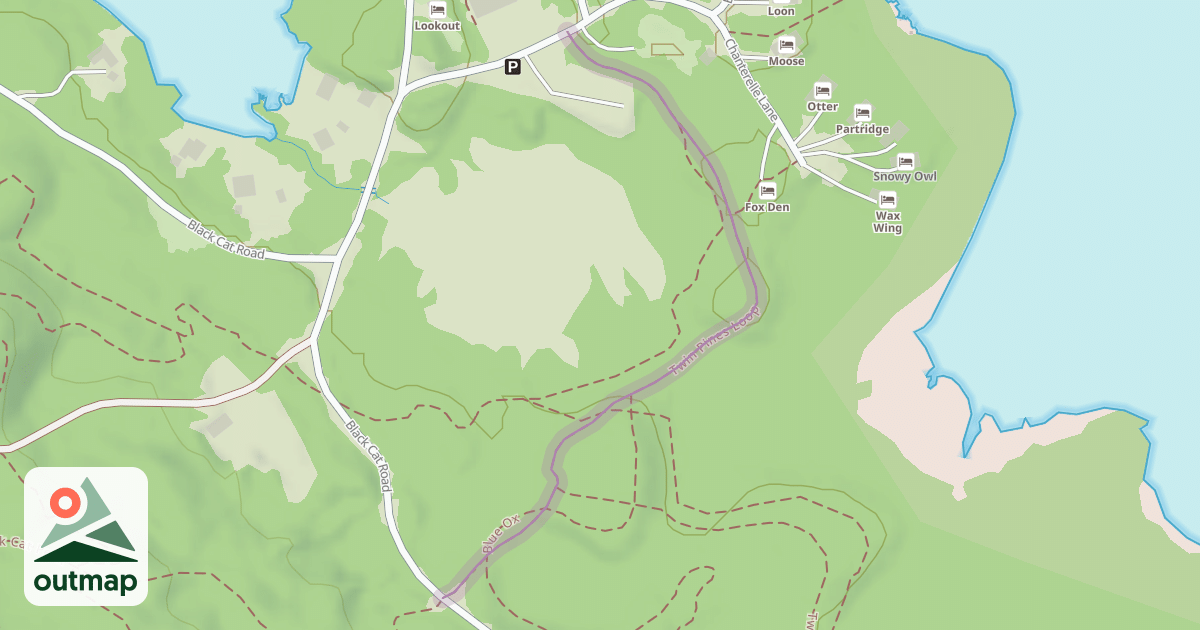 Map of Twin Pines Loop