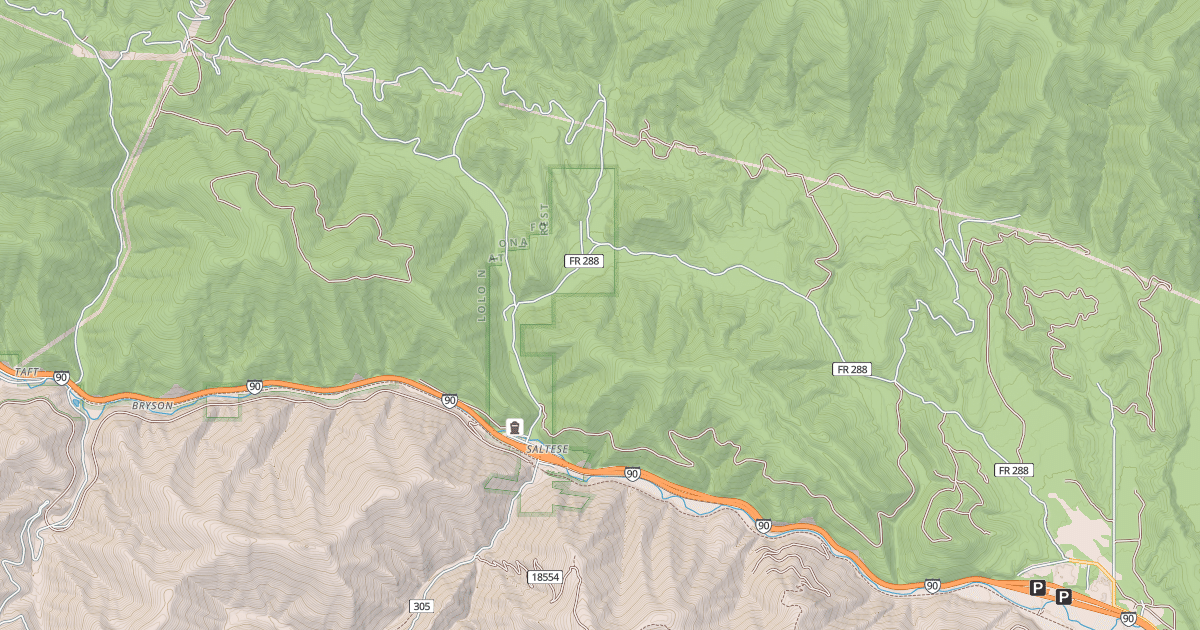 Map preview of Saltese/randolph Creek Loop