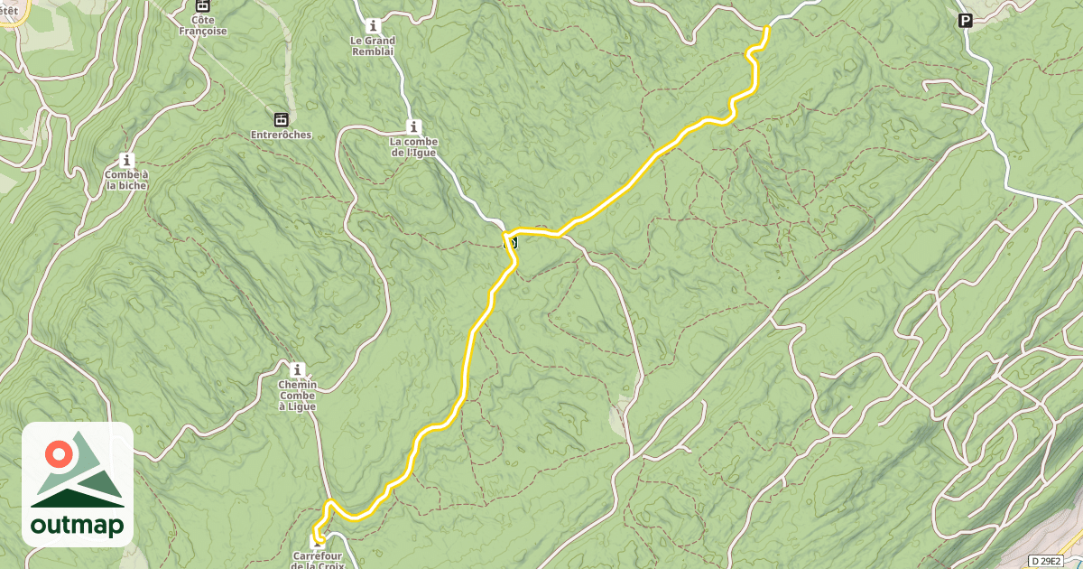 Map of Route de la Croix du Tronc