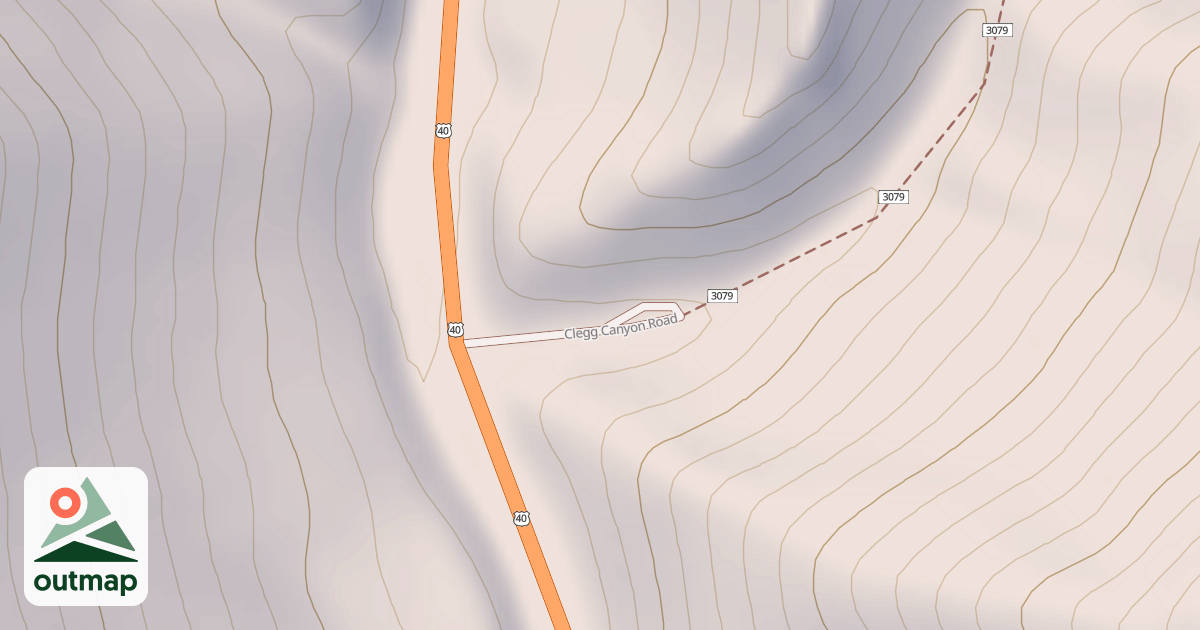 Map of CLEGG CANYON