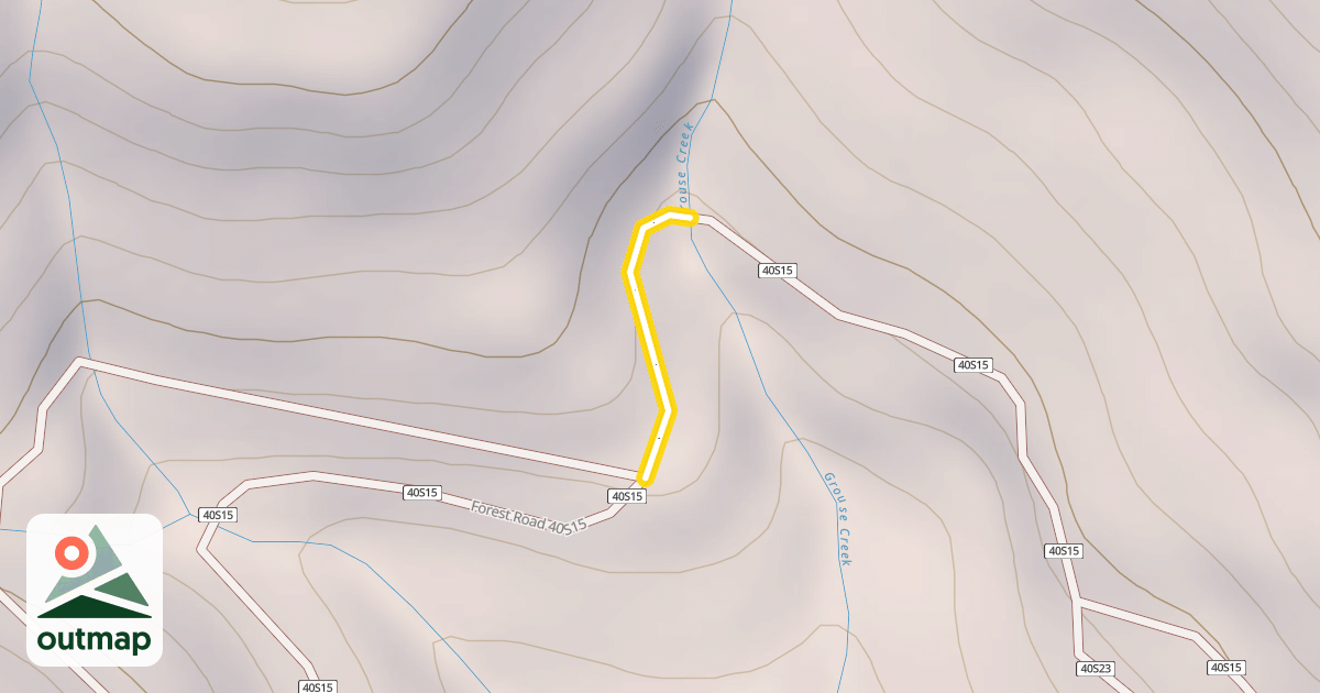 Map of Forest Road 40S15
