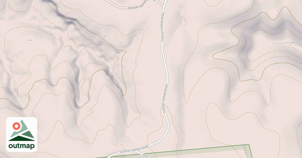 Map of Duncan Hollow Road