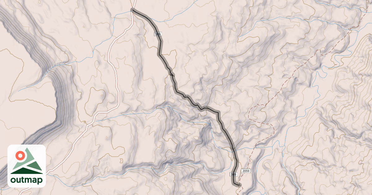 Map of Fenceline Trail (Pork Chop)
