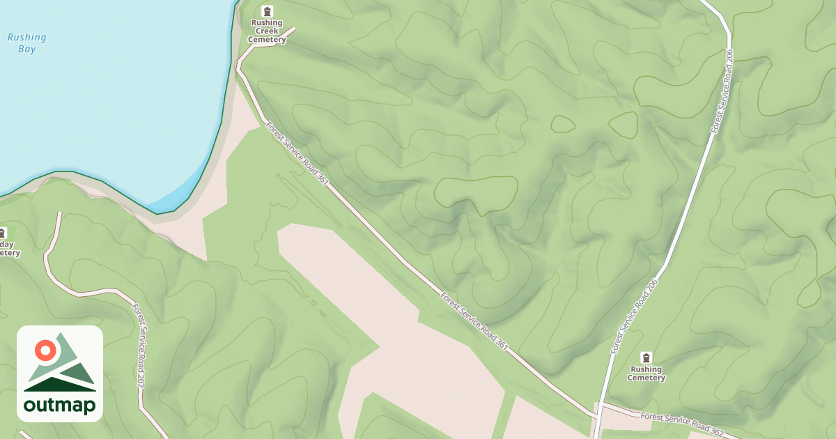 Map of RUSHING CREEK CEMETERY ROAD