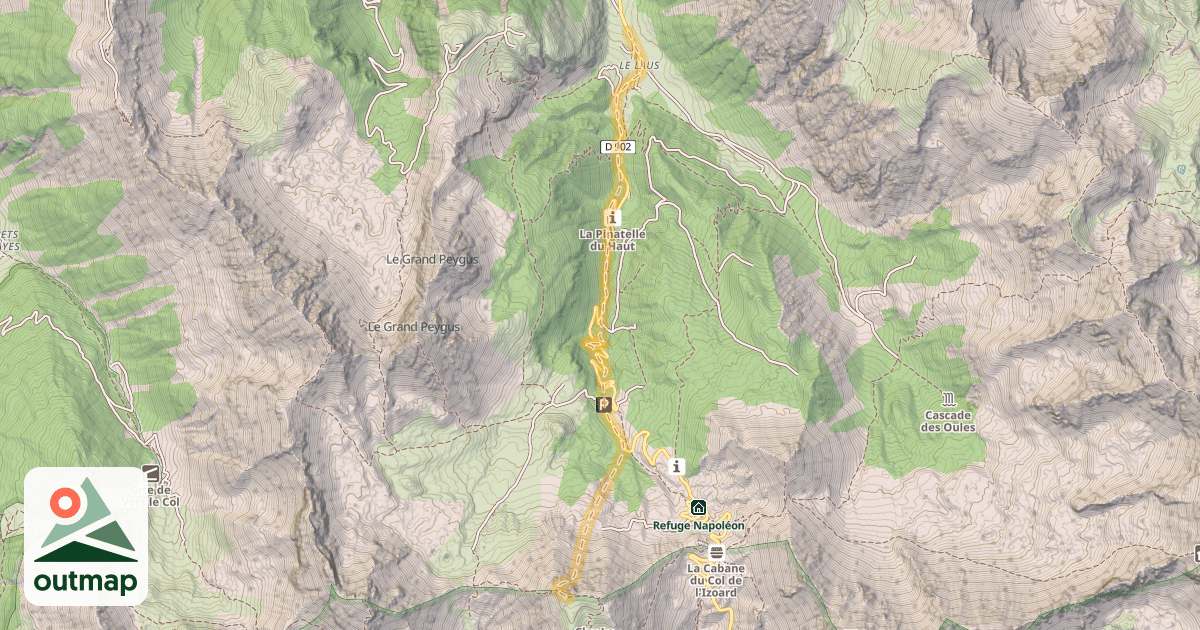 Map of Clot la Cime — Le Laus