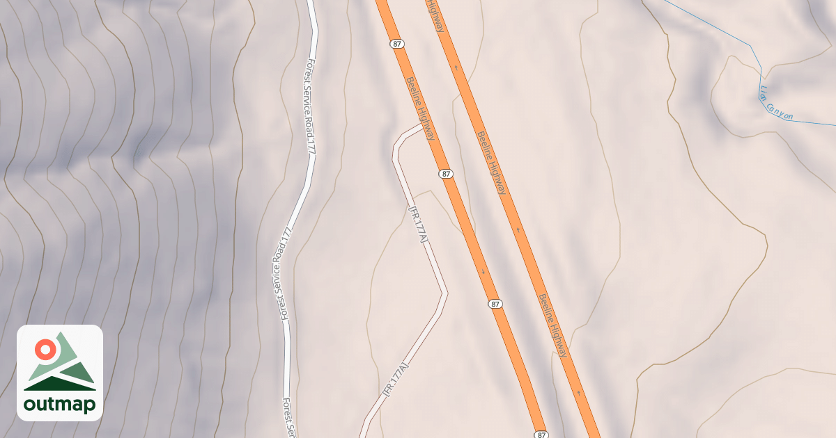 Map of CANE SPRING CUT OFF