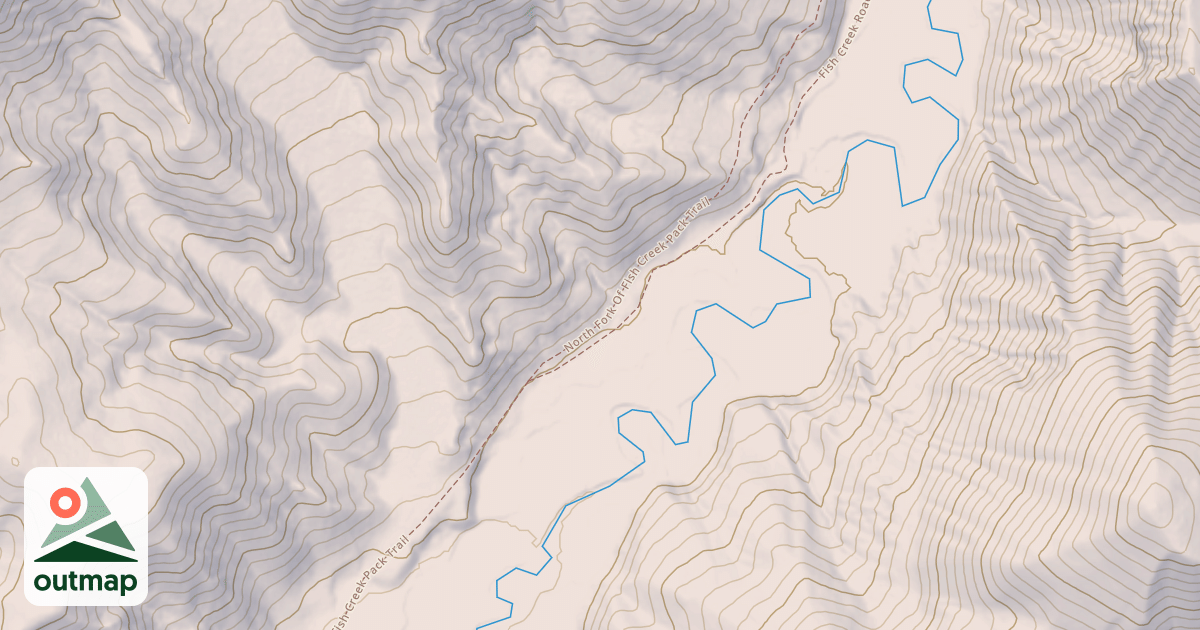 Map of Fish Creek Road Snowmobile