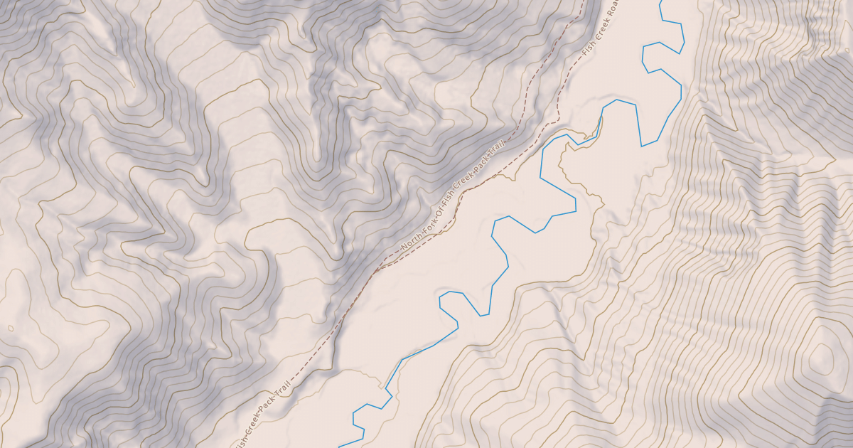 Map preview of Fish Creek Road Snowmobile