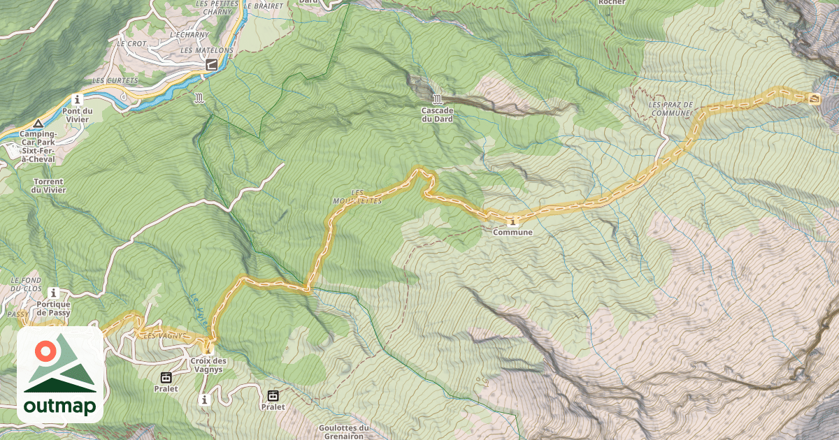 Map of Croix de la Frête — Passy