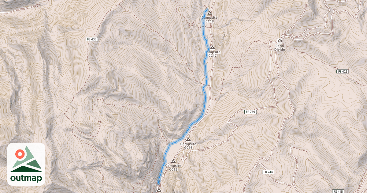 Map of Cement Creek Trail