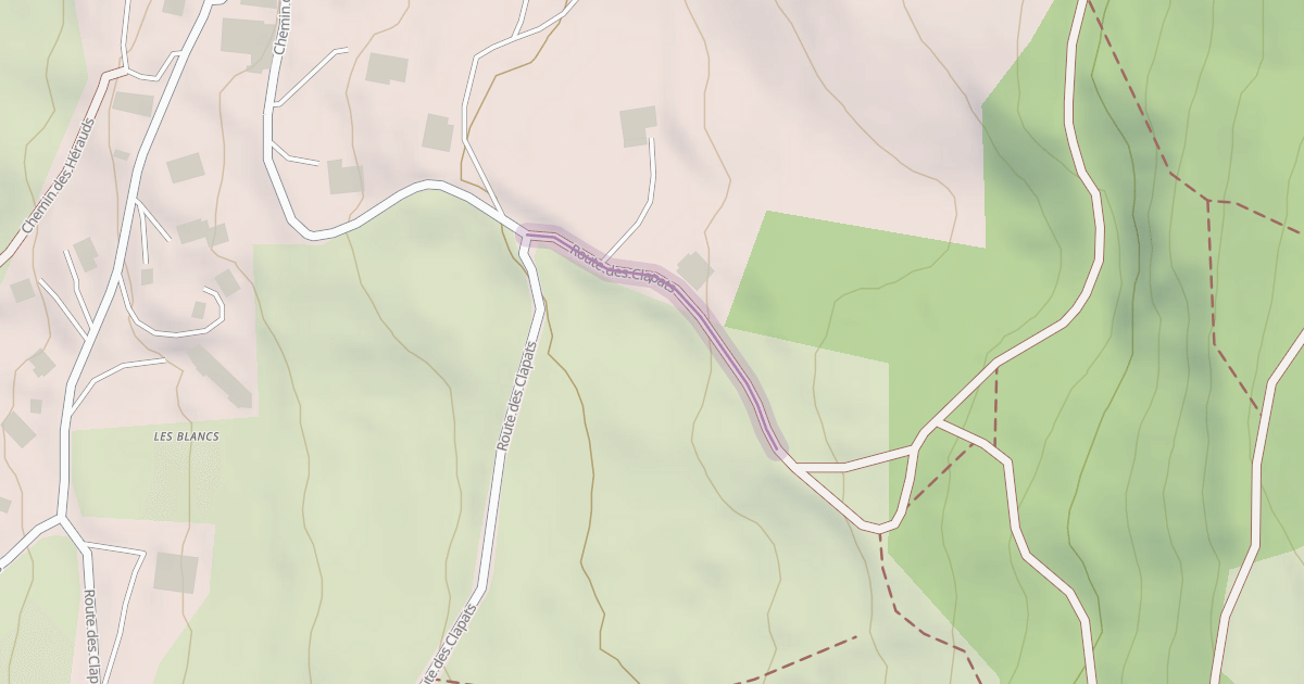 Map preview of Route des Clapats