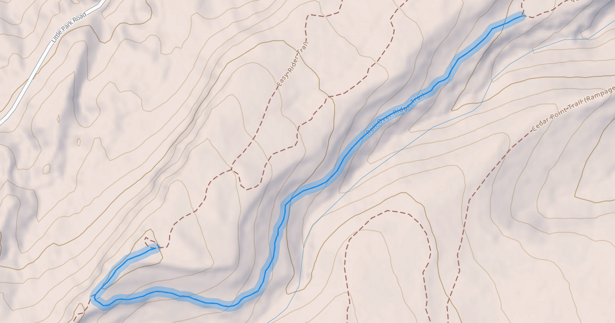 Map preview of Roll Over Ridge Trail