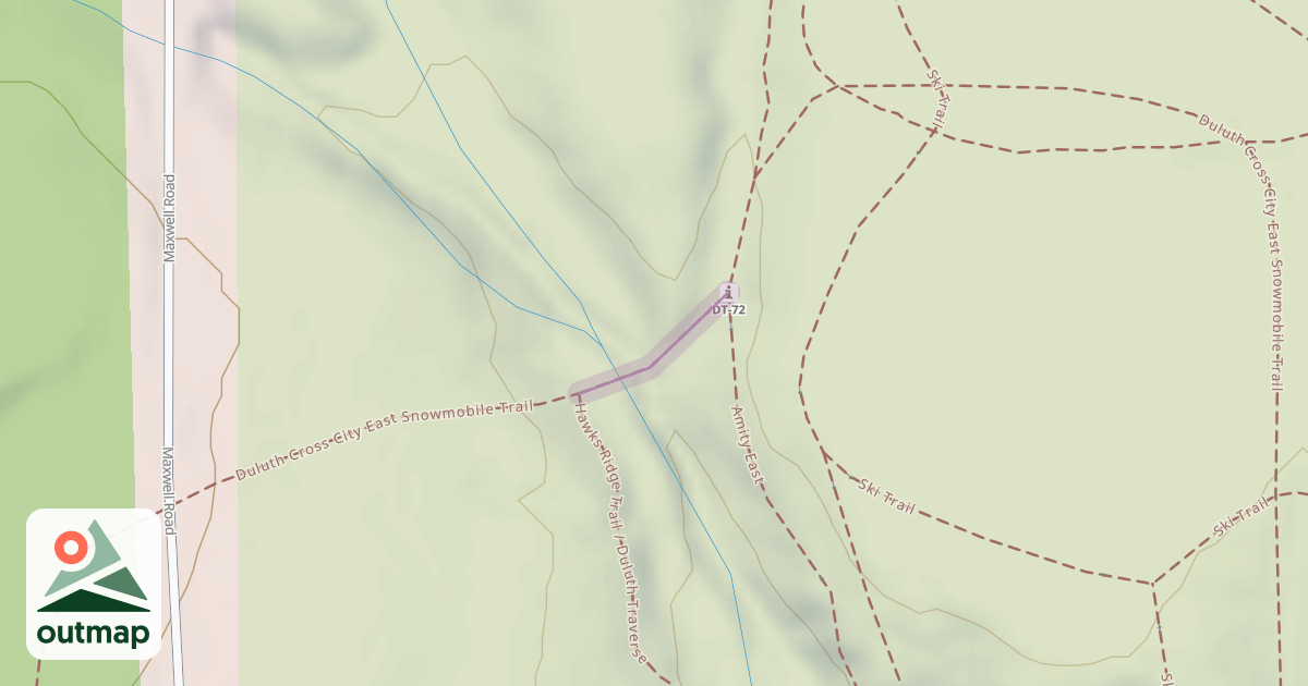 Map of Duluth Cross City East Snowmobile Trail